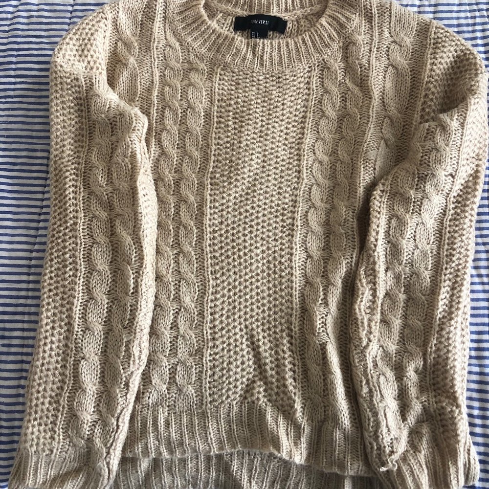Forever 21 Cable Knit Sweater